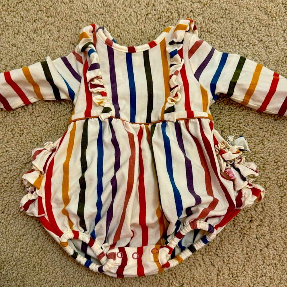 Rufflebutts Rainbow bubble romper